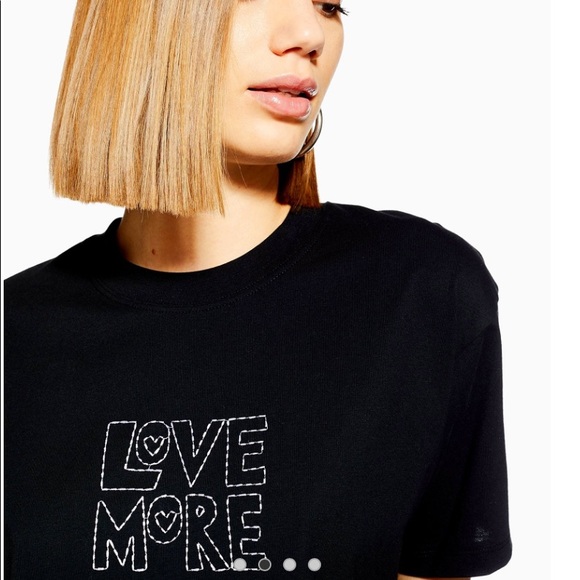 Topshop Love More Cropped T-shirt - Picture 2 of 6